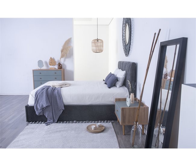 Conforama Cama Abatible MOONLIGHT II Color Gris Oscuro 140x190cm