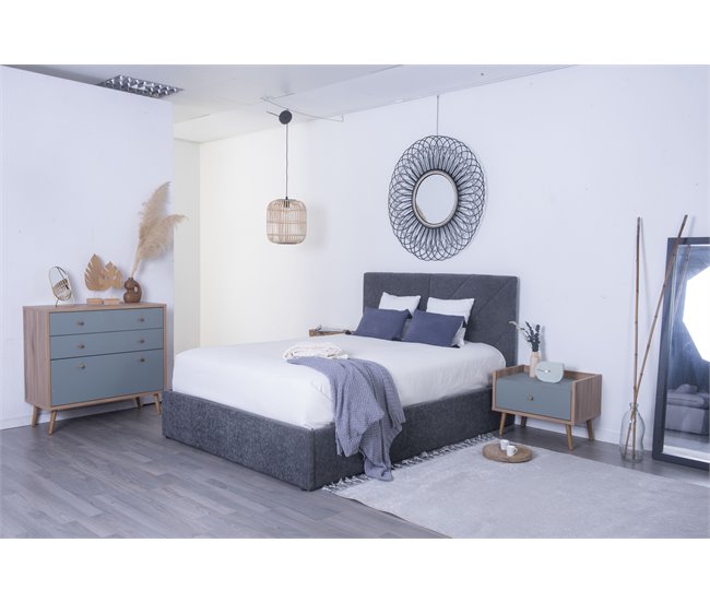 Conforama Cama Abatible MOONLIGHT II Color Gris Oscuro 140x190cm