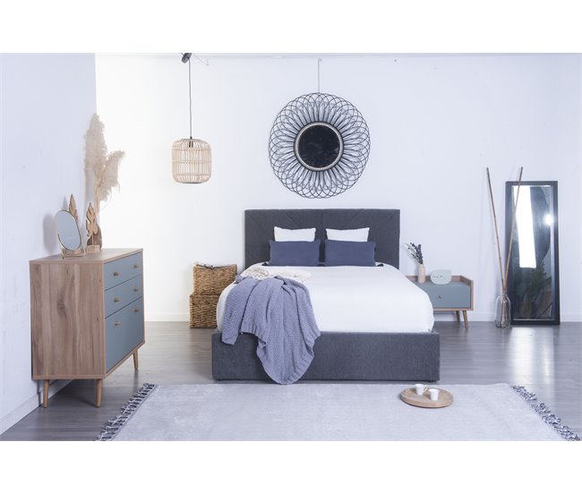 Conforama Cama Abatible MOONLIGHT II Color Gris Oscuro 140x190cm