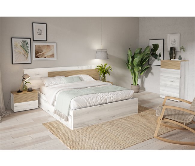 Conforama Cama BARI 150 X 190 Cm Con Somier Incluido
