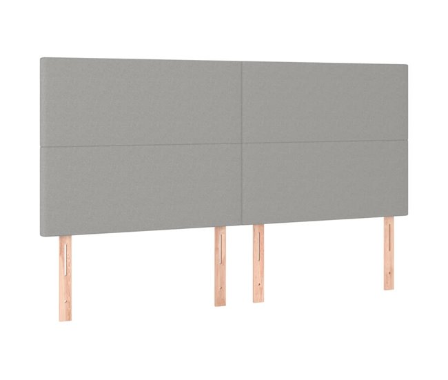Conforama Cama Box Spring Con Colchón Tela Gris Claro 160x200 Cm Diseño Plano