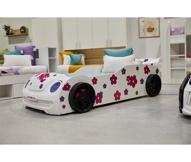 Conforama Cama Coche 90X190 HAWAI Con Led´s En Frente