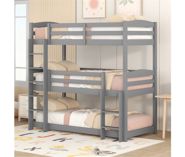 Conforama Cama De 90 X 200 Cm Escalera Cama Alta Tres Zonas Para Dormir