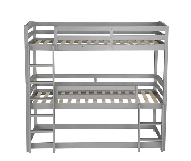 Conforama Cama de 90 x 200 cm escalera cama alta tres zonas para dormir