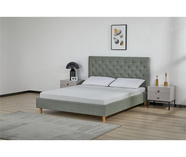 Conforama Cama SHERATON 150x190cm Color Verde Claro