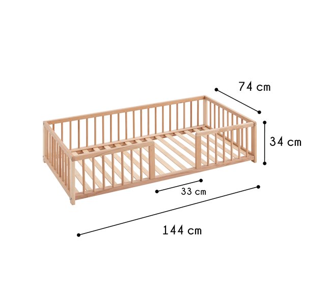 Conforama Cama Sofá Para Mascotas Grandes WonderWoof Elevada Hecha De Madera De Haya – Nature