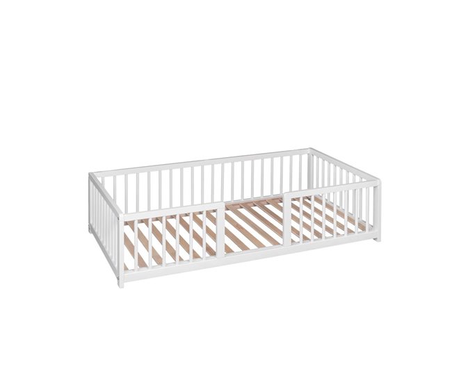 Conforama Cama sofá para mascotas grandes WonderWoof elevada hecha de madera de haya - Blanco