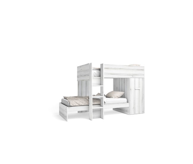 Conforama Cama tren 90x190cm 2 posiciones SNOW color albo