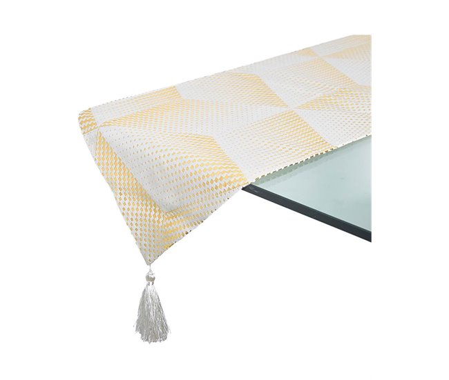 Conforama Camino Presume De Casa Bijou 33*180*0.4 Beige/dorado Poliester