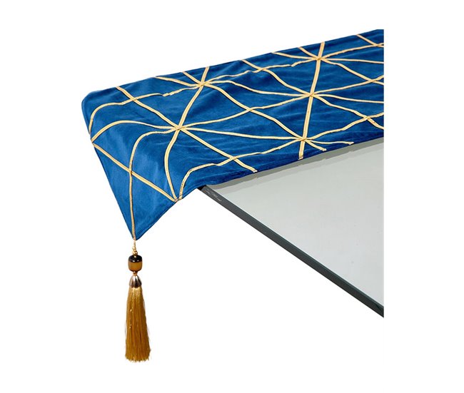 Conforama Camino Presume De Casa Fanny 30*180*0.4 Blue 100% Poliester Terciopelo