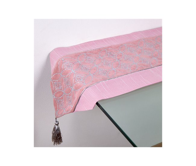 Conforama Camino Presume De Casa Iris 30*180*0.4 Rosa/plateado Poliester