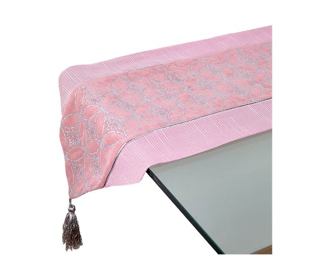 Conforama Camino Presume De Casa Iris 30*180*0.4 Rosa/plateado Poliester
