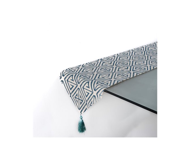 Conforama Camino Presume De Casa Valerie 33*180*0.5 Blanco/azul Poliester