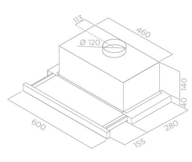 Conforama Campana Extractora Telescópica TURBOAIR THTC WH/A/60