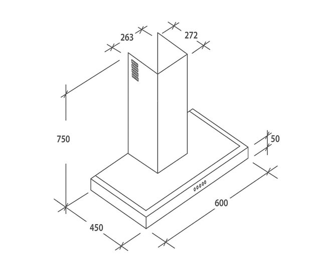 Conforama Campana T-invertida CANDY CMB655XGG C 620 M3/h 60cm