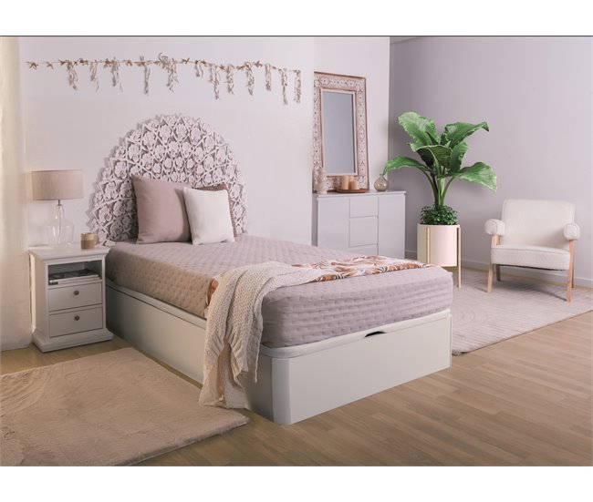 Conforama Canapé De Madera 150x190cm Woodspace Y9 Blanco SOMNALIS