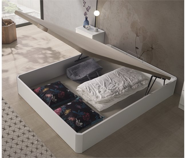 Conforama Canapé Diana Abatible De Madera 105x200cm Gran Capacidad Sin Montaje Blanco