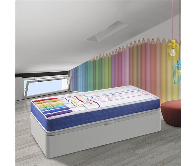 Conforama Canapé LATERAL 3D Extra Capacidad 90x190cm Blanco