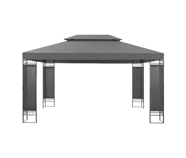 Conforama Carpa De Recepción Lanciano Acero Poliéster 400 X 300 X 265 Cm Gris Oscuro [en.casa]