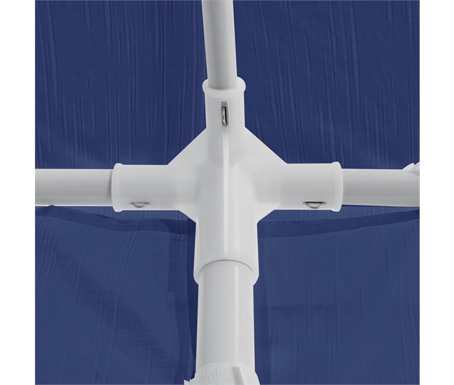 Conforama Carpa Pabellón Para Jardín Wedau Metal 300 X 300 X 255 Cm Azul Oscuro [casa.pro]