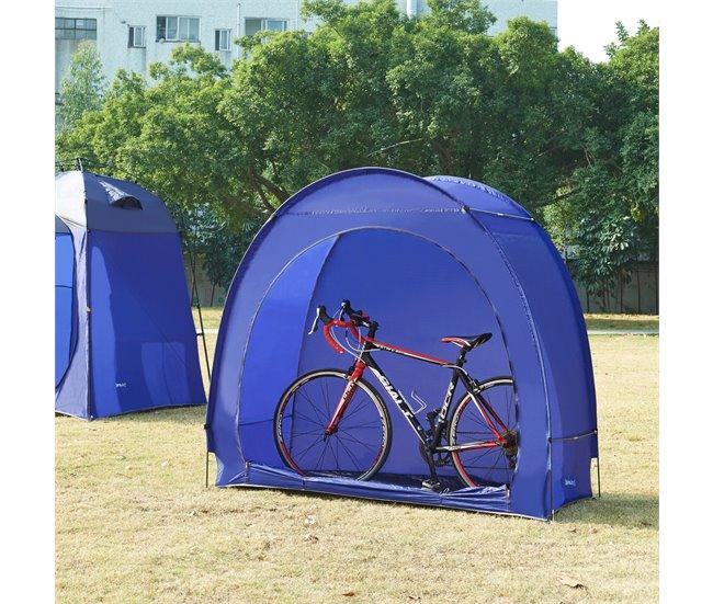 Conforama Carpa Para 2 Biciclitas Bergendal Portátil 198x84x160cm - Azul [pro.tec]