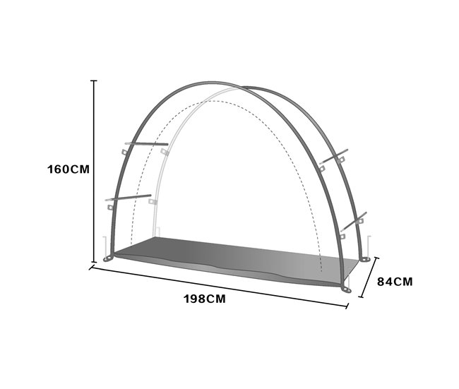 Conforama Carpa Para 2 Biciclitas Bergendal Portátil 198x84x160cm - Azul [pro.tec]