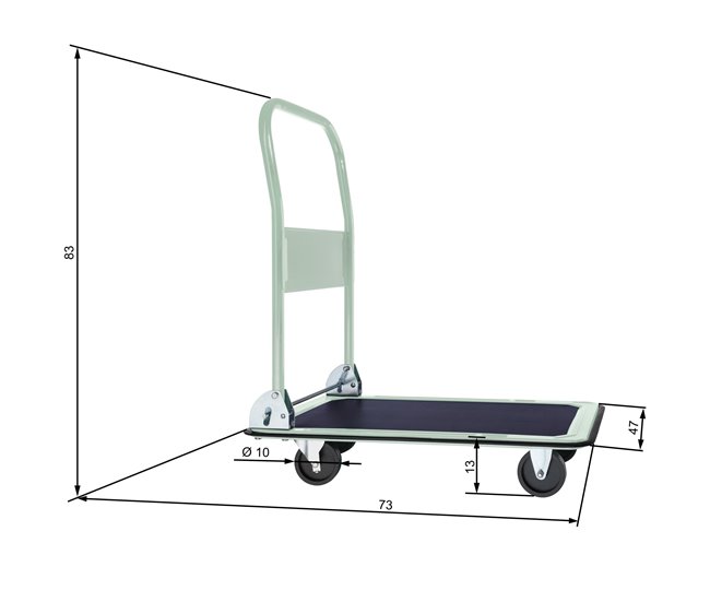 Conforama Carretilla Plegable Máx. 150kg De Carga Blanco