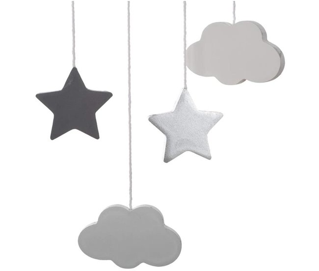 Conforama Carrusel Para Cuna Atmosphera Luna Gris Madera MDF