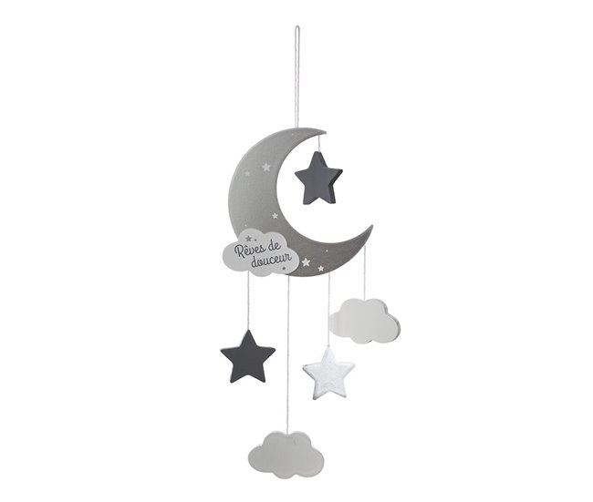 Conforama Carrusel para Cuna Atmosphera Luna Gris Madera MDF