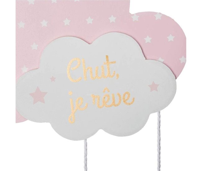 Conforama Carrusel Para Cuna Atmosphera Nubes Rosa Madera MDF