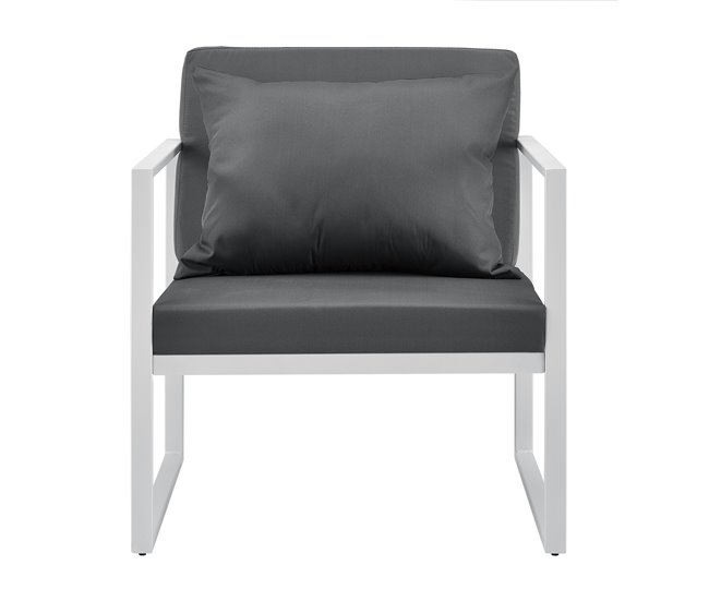 Conforama [casa.pro] 2 X Sillón Silla De Jardín Set De 2 Muebles De Jardín Para Exterior 70 X 60 X 60 Cm - Blanco
