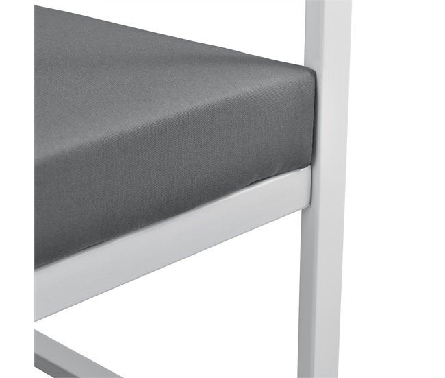 Conforama [casa.pro] Sofá De Jardín Para Exterior Con Cojín 70 X 114 X 60 Cm - Blanco