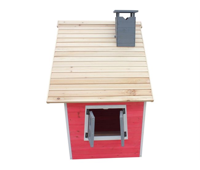Conforama Casita "Lilou" - 119 5 X 156 X 102 Cm - Rojo/Gris