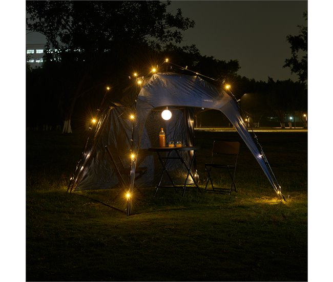 Conforama Cenador De Jardín Con LED Barendrecht Con Módulo Solar 250x250x190 Cm - Azul [pro.tec]