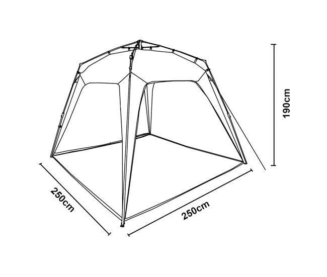 Conforama Cenador De Jardín Con LED Barendrecht Con Módulo Solar 250x250x190 Cm - Azul [pro.tec]