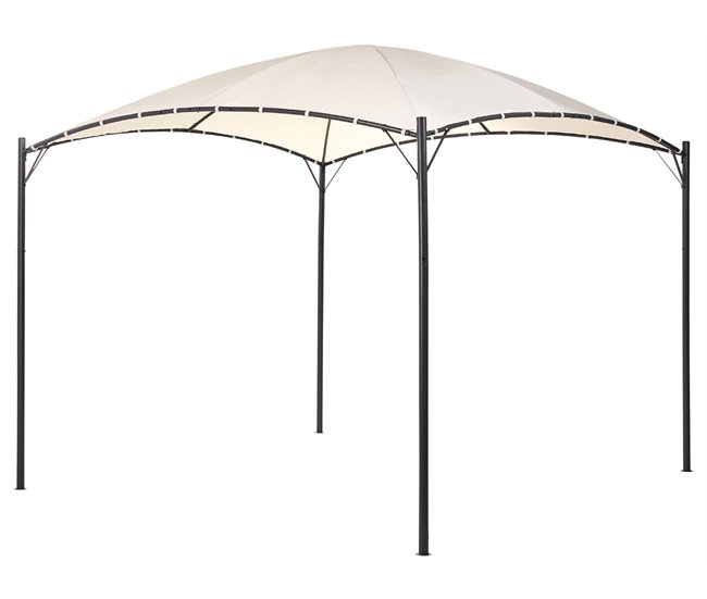 Conforama Cenador de metal beige/negro 305 cm VOMERO