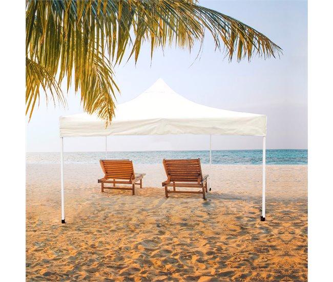 Conforama Cenador Plegable Y Ajustable En Altura 300x300 Cm Crema Aktive