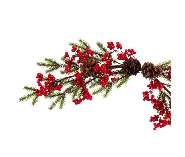 Conforama Centro De Mesa Navidad Rojo Multicolor Plástico Foam Piñas 70 Cm