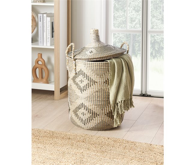 Conforama Cesta De Hierba Marina Clara Con Tapa CAMRANH