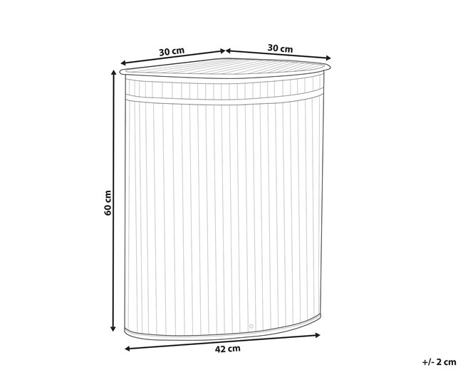Conforama Cesta De Madera De Bambú Blanca 60 Cm BADULLA
