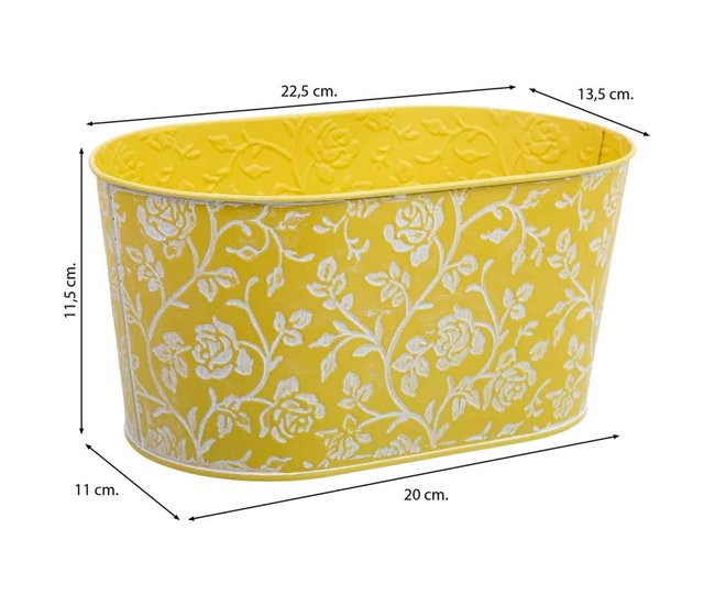Conforama Cesto Metalico Amarillo 22 5x13 5x11 5 B20x11