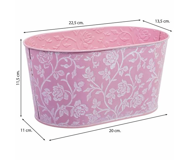 Conforama Cesto Metalico Rosa 22 5x13 5x11 5 B20x11
