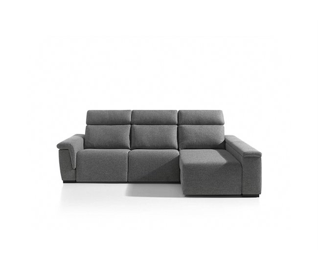 Conforama Chaise longue ADRIA relax eléctrico derecho gris claro