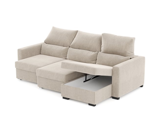 Conforama Chaise Longue ARAM Convertible En Cama Reversible Color Beige