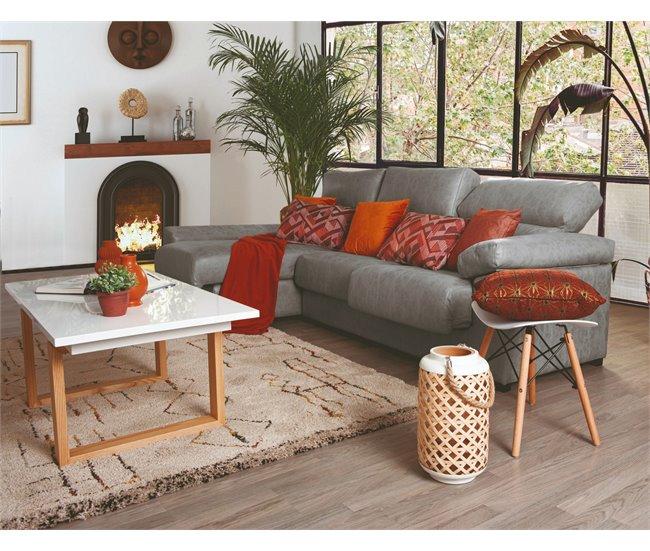 Conforama Chaise Longue BEA Lado Izquierdo Color Gris Claro