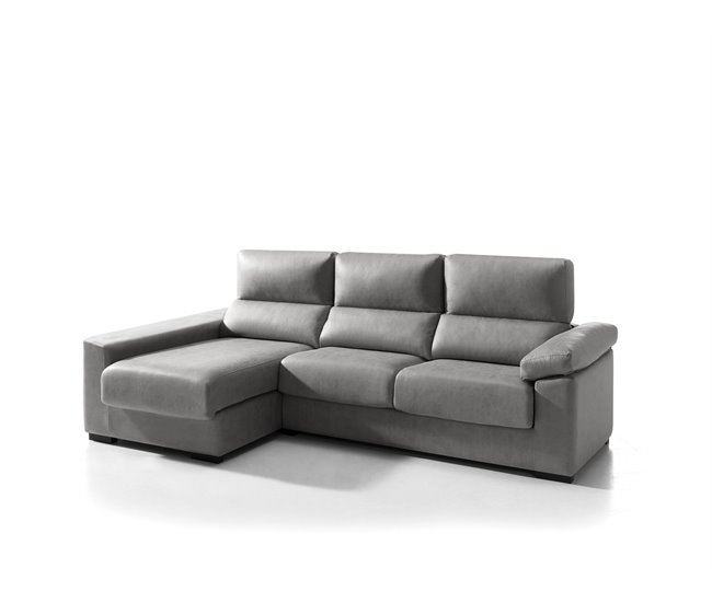 Conforama Chaise Longue BEA Lado Izquierdo Color Gris Claro