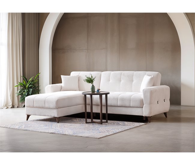 Conforama Chaise Longue Cama Reversible Blanco HERMÉS