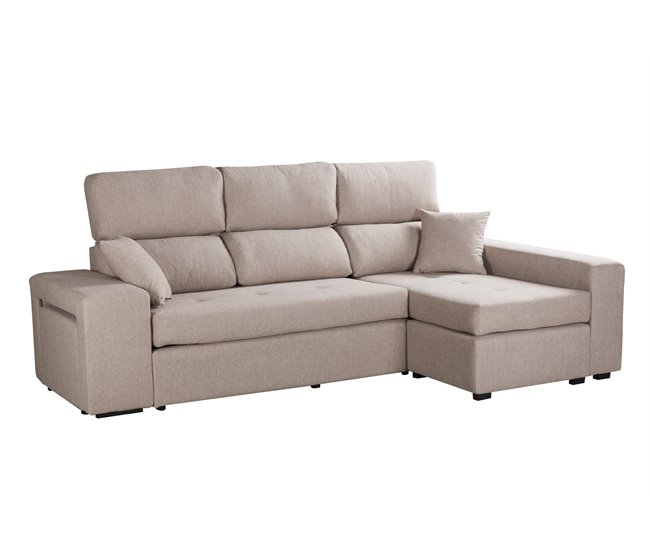 Conforama Chaise Longue CIRO Reversible Color Beige