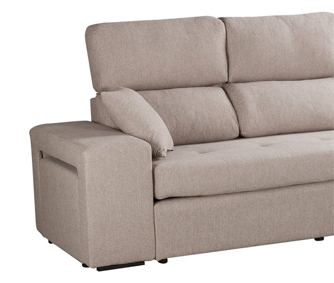 Conforama Chaise Longue CIRO Reversible Color Beige