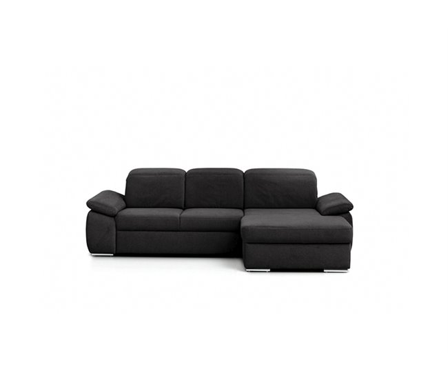 Conforama Chaise longue con cama MORIS lado derecho color antracita